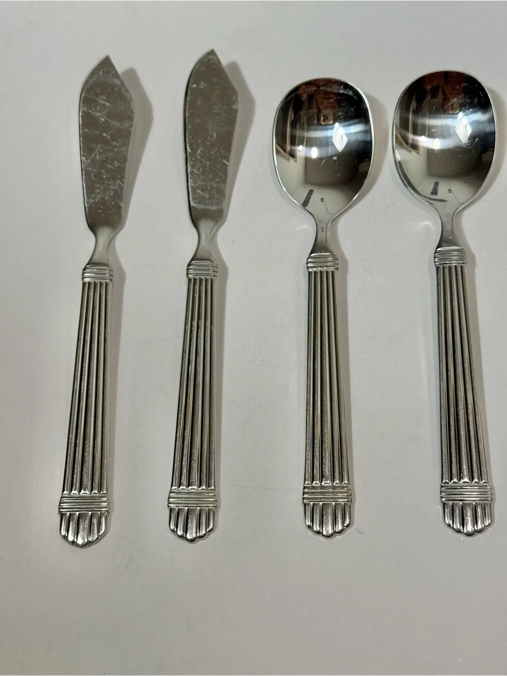 Wallace CHARDONNAY Serving Set Butter Knife Sugar Spoon 18/8 Stainless Flatware